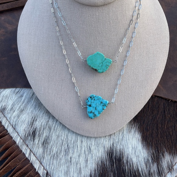 Turquoise slab necklace - Picture 2 of 2